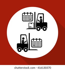 Logistic design. Shipping and Delivery conception 