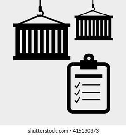 Logistic design. Shipping and Delivery conception 
