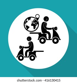 Logistic design. Shipping and Delivery conception 