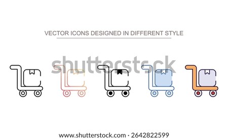Logistic Dolly icon design with white background stock illustration