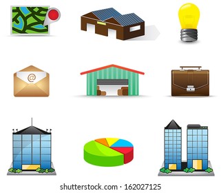 Logistic and estate icon collection set, create by vector