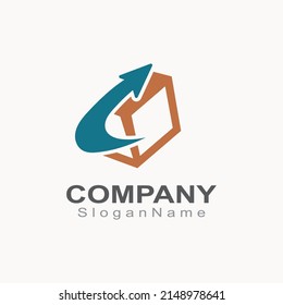 Logistic express Logo for business and delivery company design 