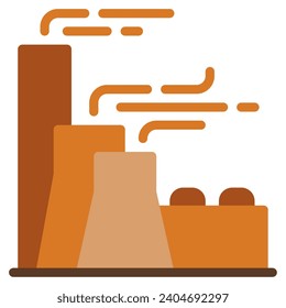 Ilustración vectorial de objetos de fábrica logística