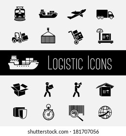 Logistic Global Supply Chain Icons Set Of Transportation Shipping And Delivery Isolated Vector Illustration