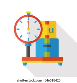 logistic goods weight flat icon