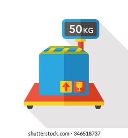 logistic goods weight flat icon