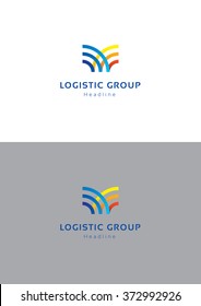Logistic group logo template.
