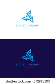 Logistic group logo template.