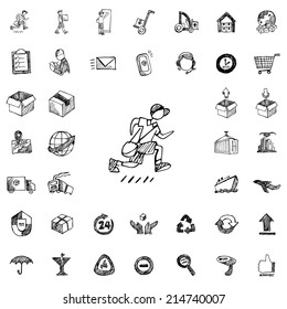 Logistic Hand Drawn icons