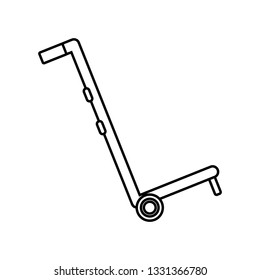 logistic handcart cartoon