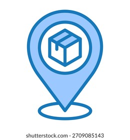 Logistic Icon Blue Dualtone Ilustración vectorial de diseño
