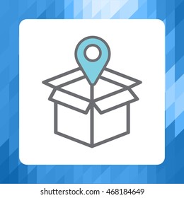 Logistic icon.  Icon box. Stock vector. Flat design. 