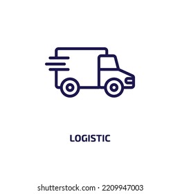 logistic icon from business collection. Thin linear logistic, package, shipping outline icon isolated on white background. Line vector logistic sign, symbol for web and mobile