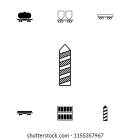 Logistic icon. collection of 7 logistic filled and outline icons such as cargo wagon, cargo. editable logistic icons for web and mobile.