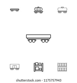 Logistic icon. collection of 7 logistic outline icons such as cargo wagon. editable logistic icons for web and mobile.