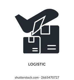 Estilo De Glifo Do Ícone Logístico. Ilustração De Vetor Para Design Gráfico