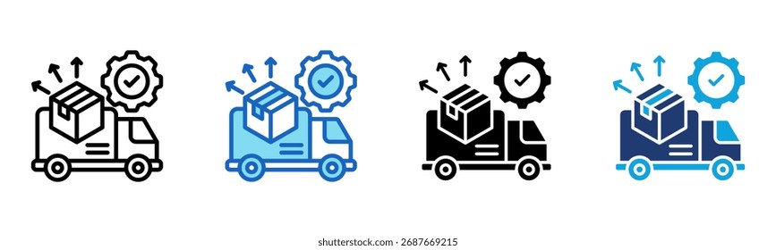 Logistic icon Multi Style Vector Illustration
