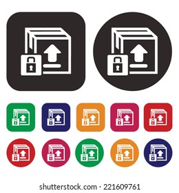 Logistic icon . Packing icon . Shipping icon
