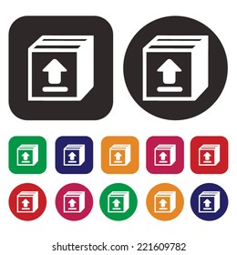 Logistic icon . Packing icon . Shipping icon