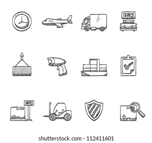 Logistic  icon series in sketch