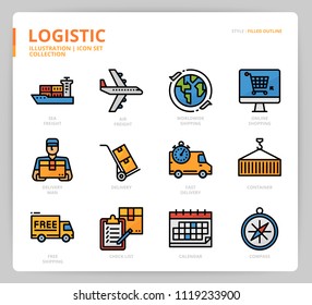 Logistic icon set 
