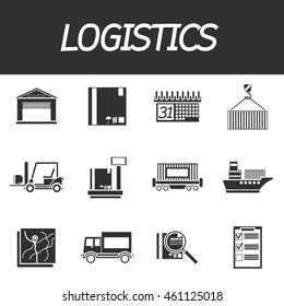Logistic icon set