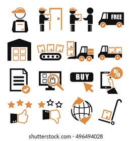 logistic icon set