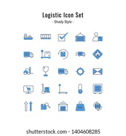 logistic icon set. logistic icons vector. modern icon style design