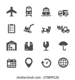 logistic icon set, vector eps10.