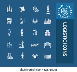 Logistic icon set,clean vector