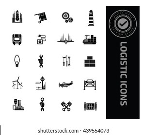 Logistic icon set,vector