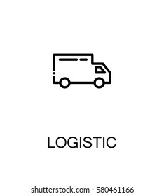 Logistic icon. Single high quality outline symbol for web design or mobile app. Thin line sign for design logo. Black outline pictogram on white background