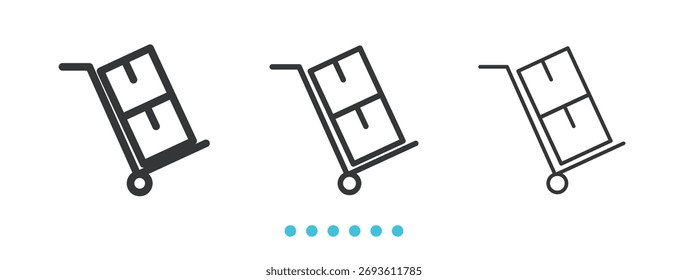 Ícone Logístico. Vetor de ícone de linha fina