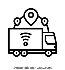 Logistic icon vector illustration logo template isolated on white background