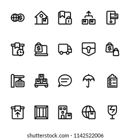 Logistic icons in for any purposes. Perfect for website mobile app presentation and any other projects. Suitable for any user interface and user experience.