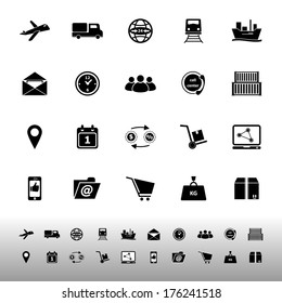 Logistic icons on white background, stock vector