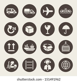 Logistic icons set