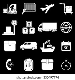 Logistic icons set illustration