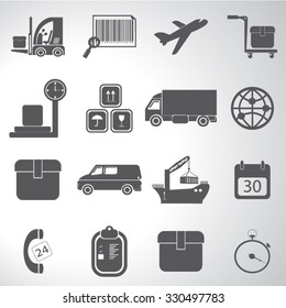 Logistic icons set illustration