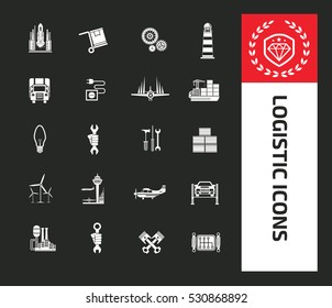 Logistic icons,clean vector