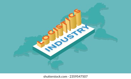 Logistic industry on world map