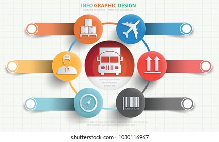 Logistic info graphic design