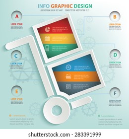 Logistic info graphic design, Business concept design. Clean vector.