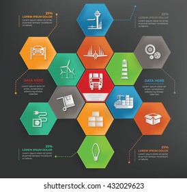 Logistic info graphic design,vector