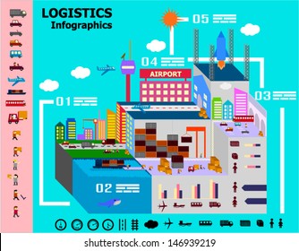 Logistic infographic , vector design