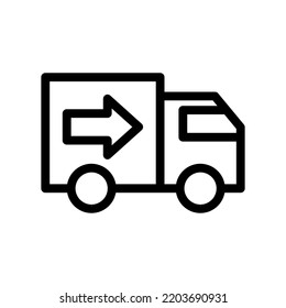 logistic line icon illustration vector graphic