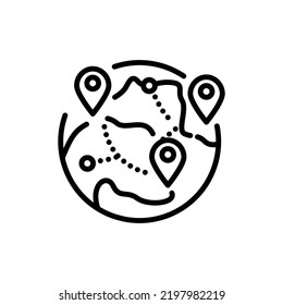 Logistic сolor line icon. Pictogram for web page.