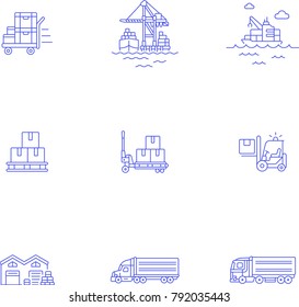 Logistic- Line Icon Set