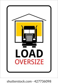 Logistic Load Oversize Icon Plate, House, Transportation, Sign, Index, Big 