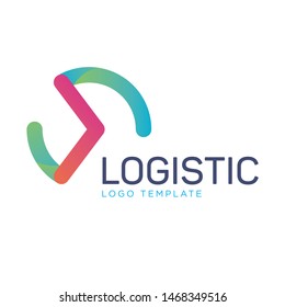 Logistic logo, abstract arrow logo